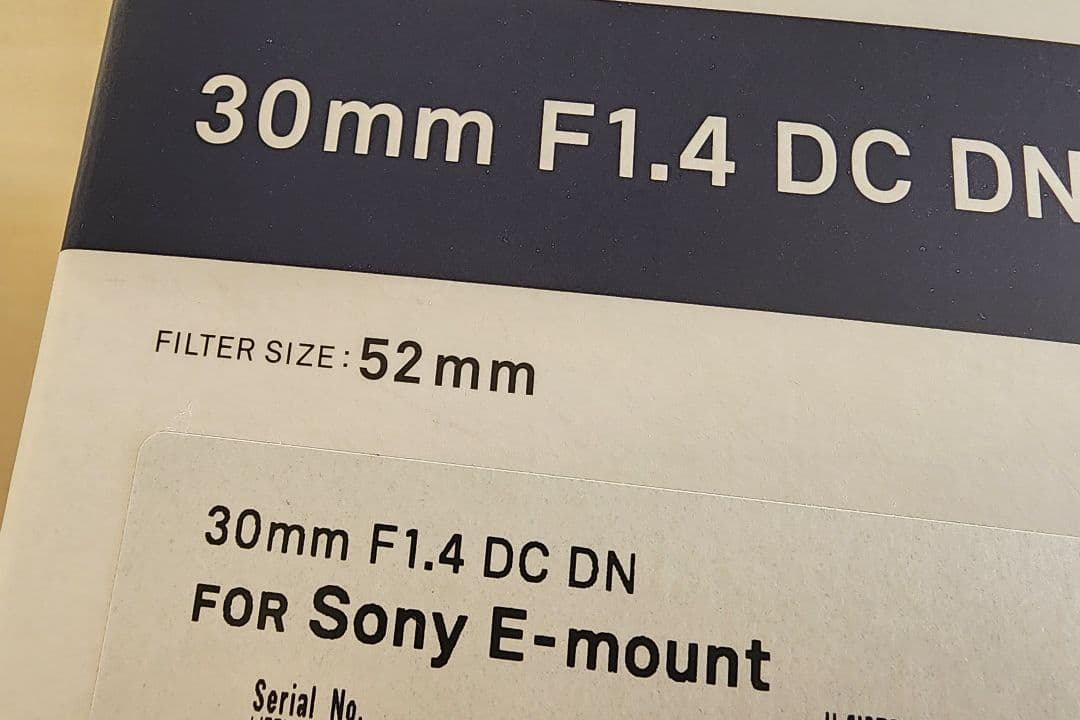 SIGMA 30mm F1.4 DC DN／ソニーEマウント用