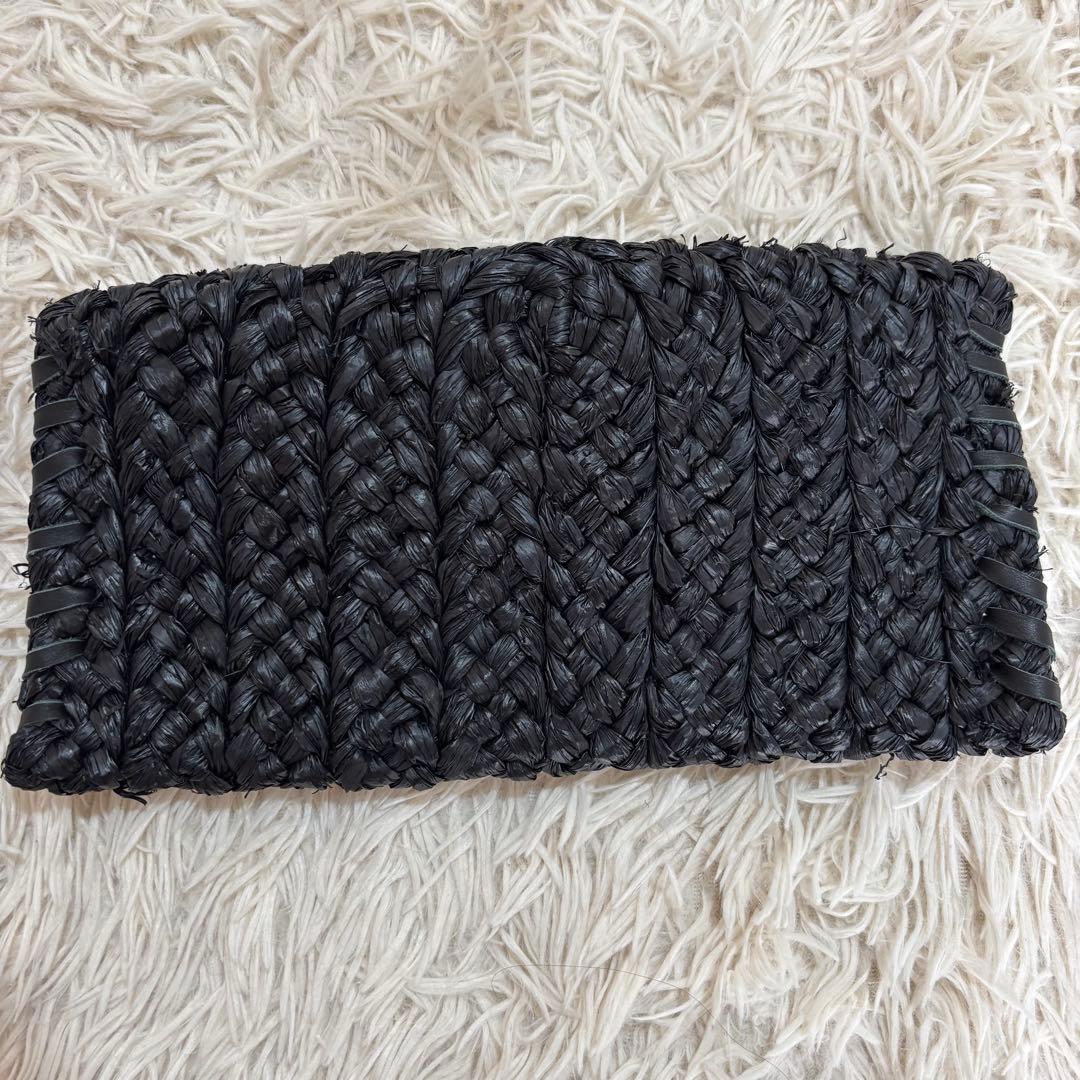 付属袋・ポーチ付 ヘレンカミンスキー カゴバッグ チャーム・フリンジ ラフィア