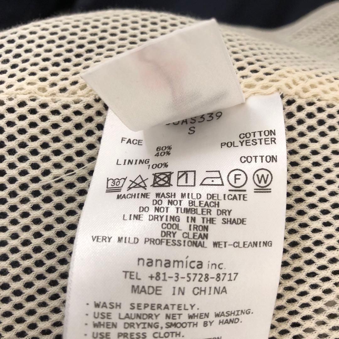 nanamica バンドカラージャケット navy S