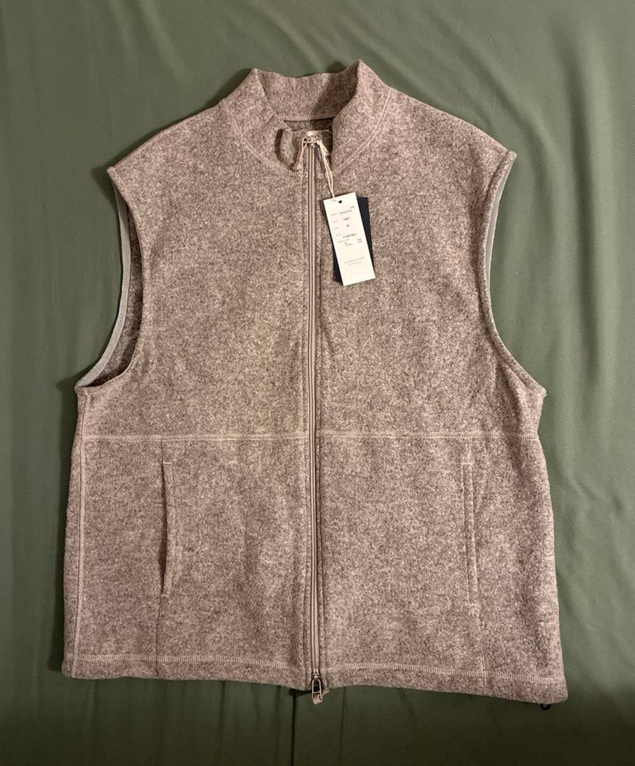 Still by hand ウールナイロンジップベスト 48