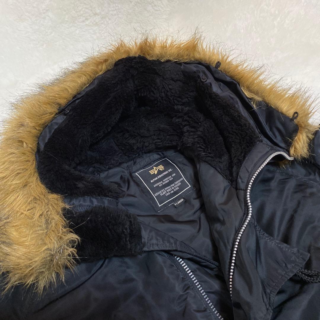 ALPHA INDUSTRIES N-3B フライトジャケット 黒 XL