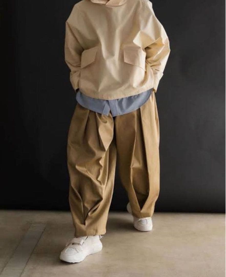 ❗️新品未使用❗️SAGE NATION BOX PLEAT TROUSER サンド