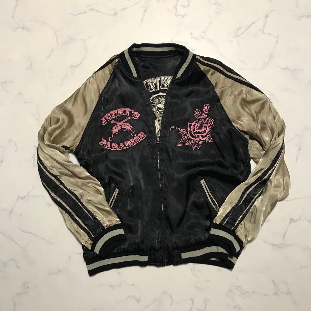 Y2K レーヨンスカジャン スカルマリア　JUNKY'S PARADISE 平成