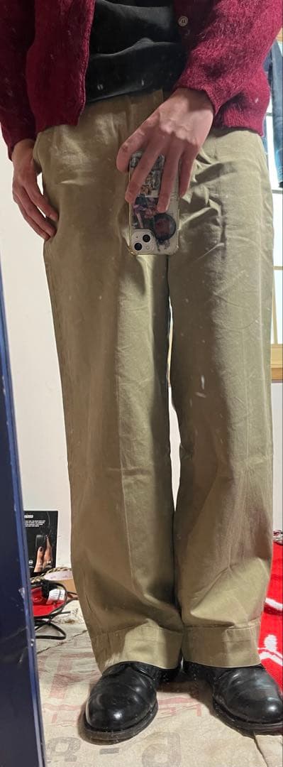 60s U.S.Army チノ トラウザーズ チノパン カーキ ワイド 50s