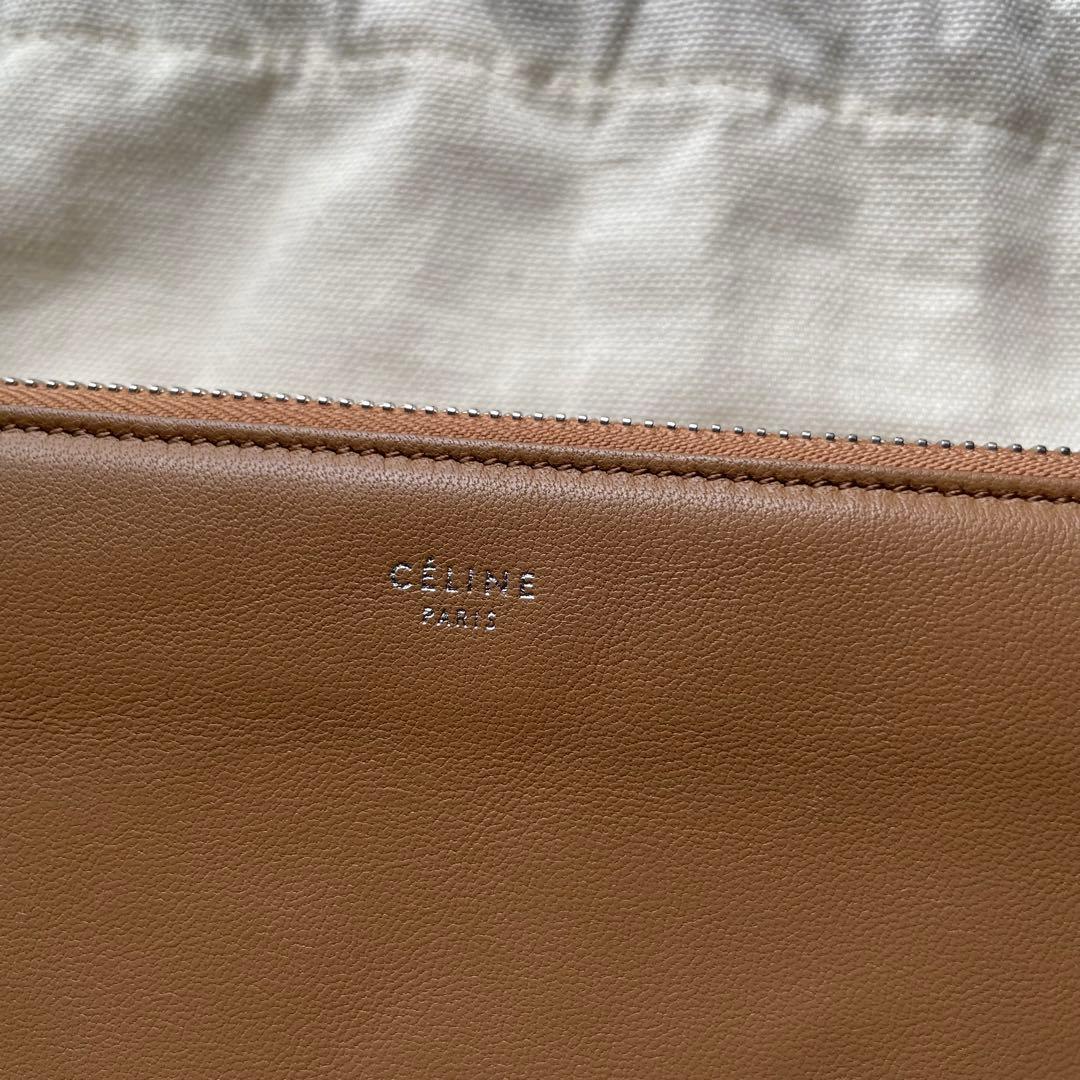 1度使用美品 CELINE セリーヌ ラムスキン キャメル トリコ バッグ