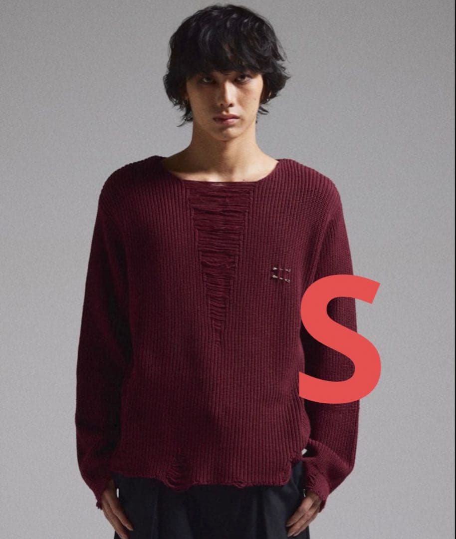 【GRANCY】ピアスダメージニット