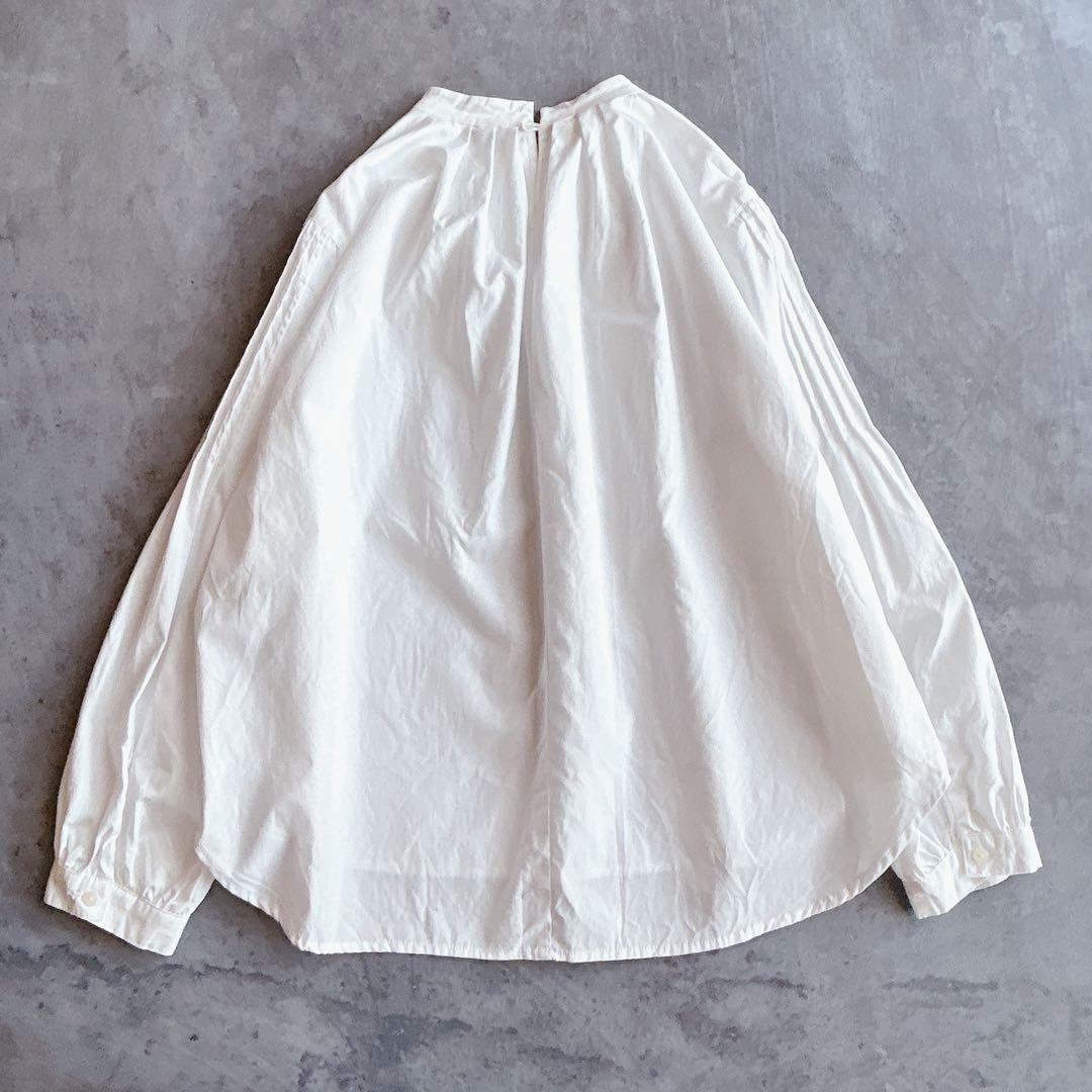 【美品】 un cinq ⿻ コットン 襟袖タック ブラウス セレモニー お仕事