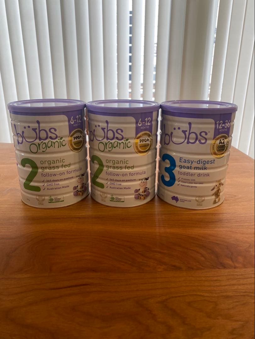 bubs Organic 粉ミルク２　6-12ヶ月用