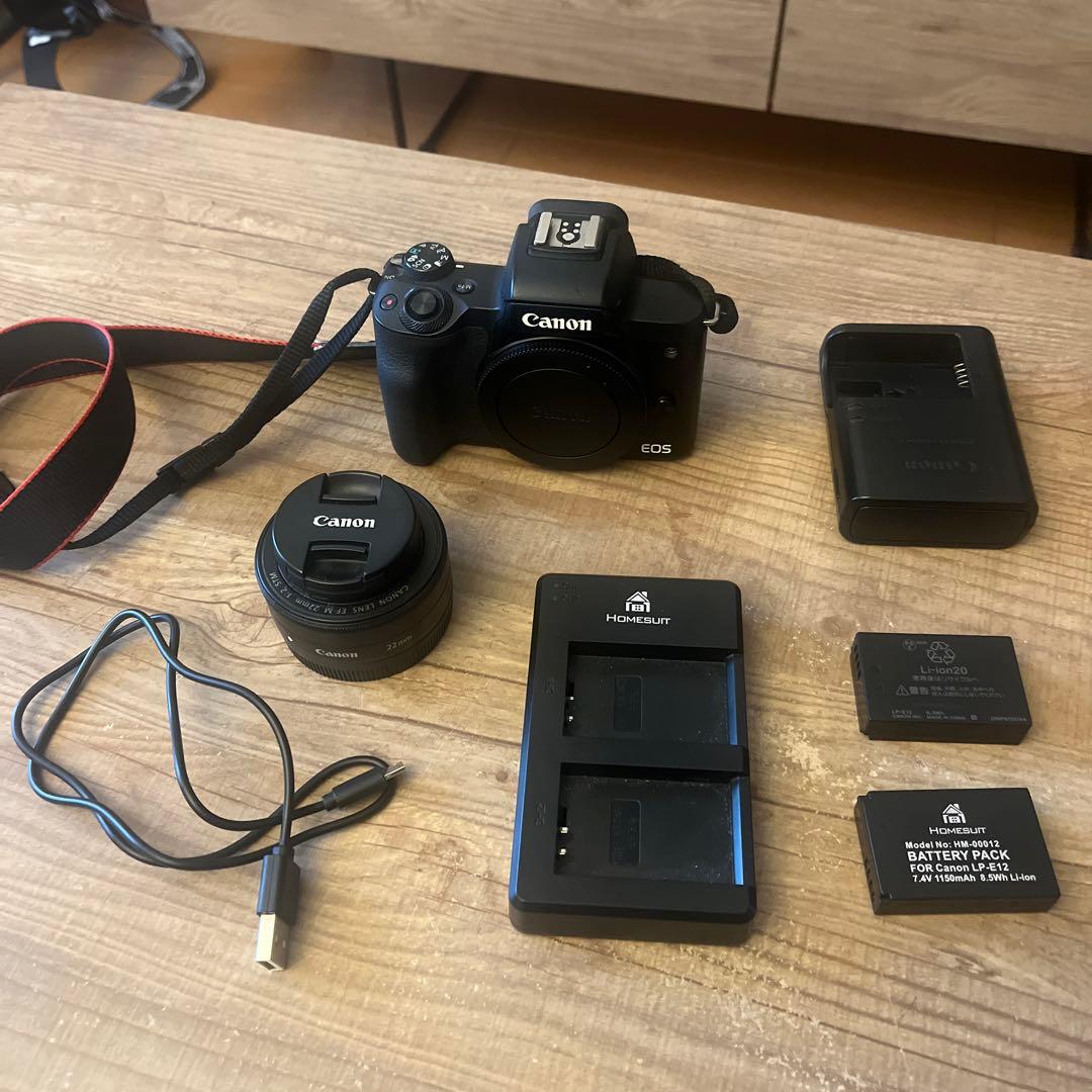 Canon EOS kiss M / レンズ・予備バッテリー付き