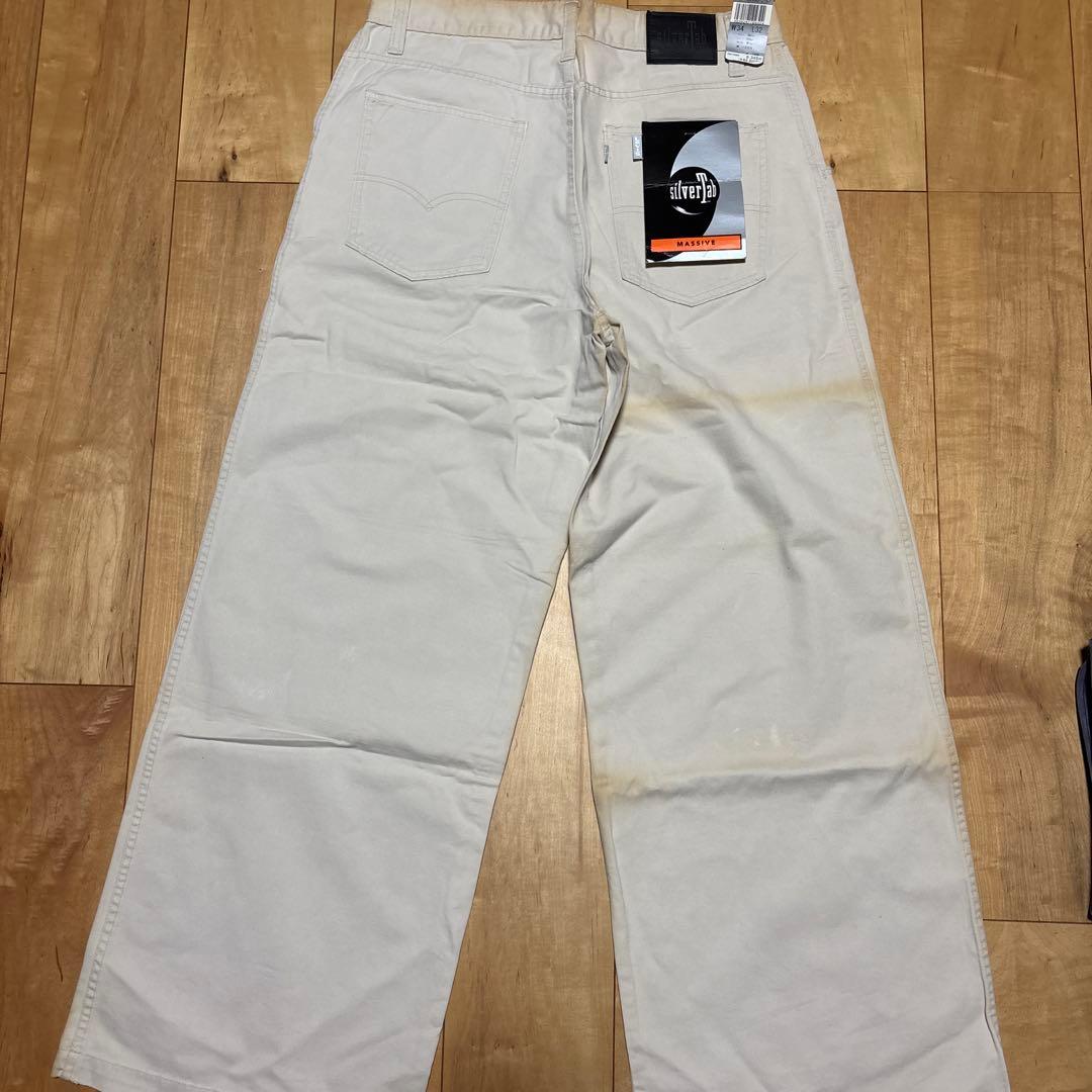 silverTab ベージュ ワイドパンツ W34 L32 リーバイス