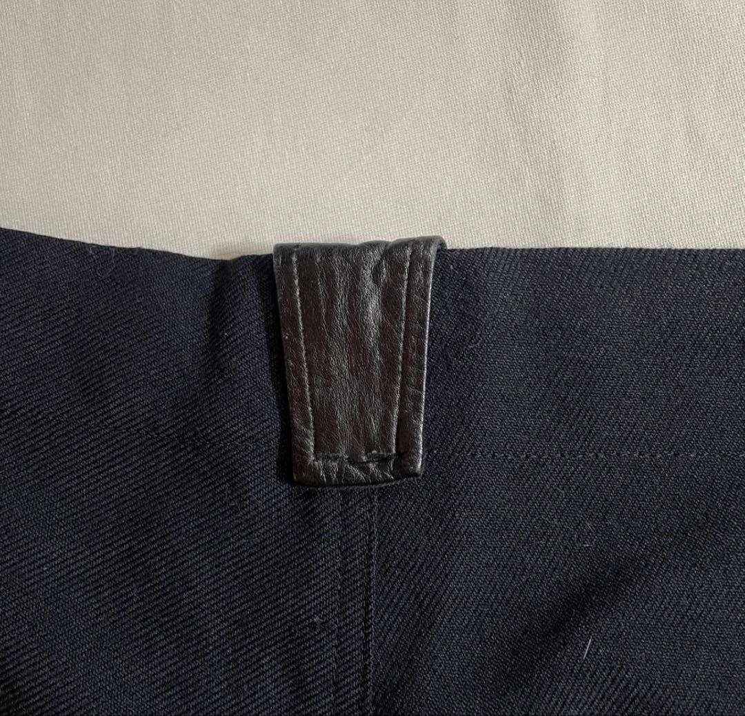 90s Y'S Yohji yamamoto wool レザー Slacks 黒