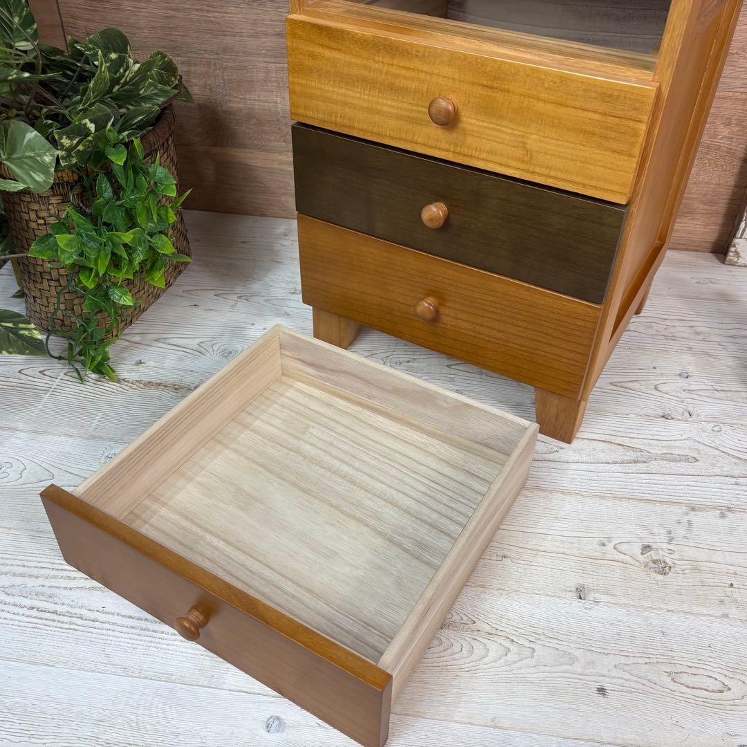 訳あり品【127】ナチュラルウッド桐材無垢木製カラー多引き出し7段チェストタンス