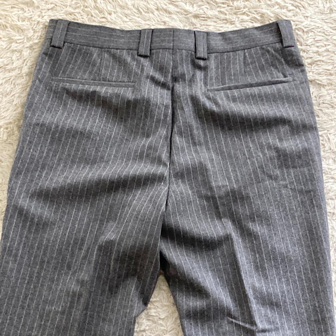 ブルネロクチネリ　パンツ　46　ストライプ　グレー　LEISURE FIT