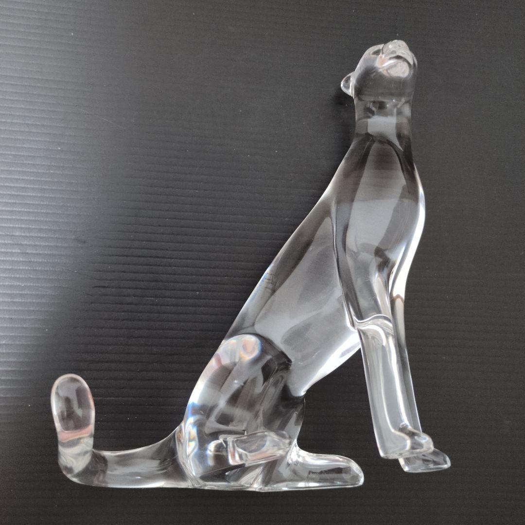 （希少）Baccarat バカラ（大型） チーター ヒョウ フィギュリン