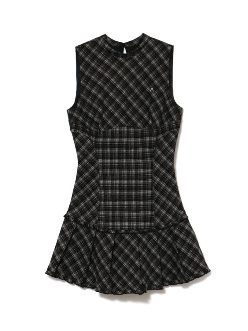 ワンピース Lulu check set mini dress black