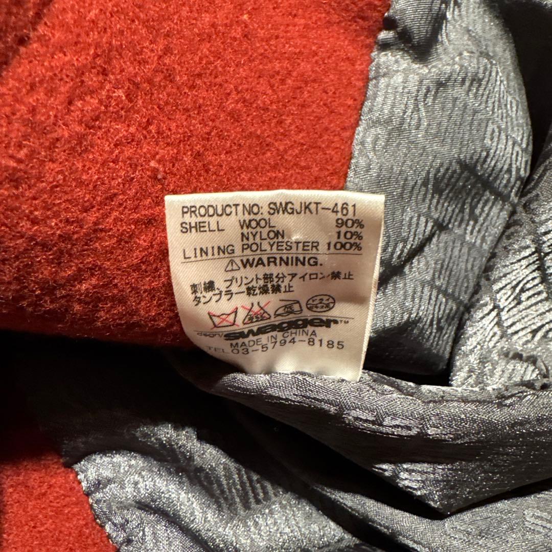 Swagger ダッフルコート　ウール　赤　y2k 00s ストリート　M