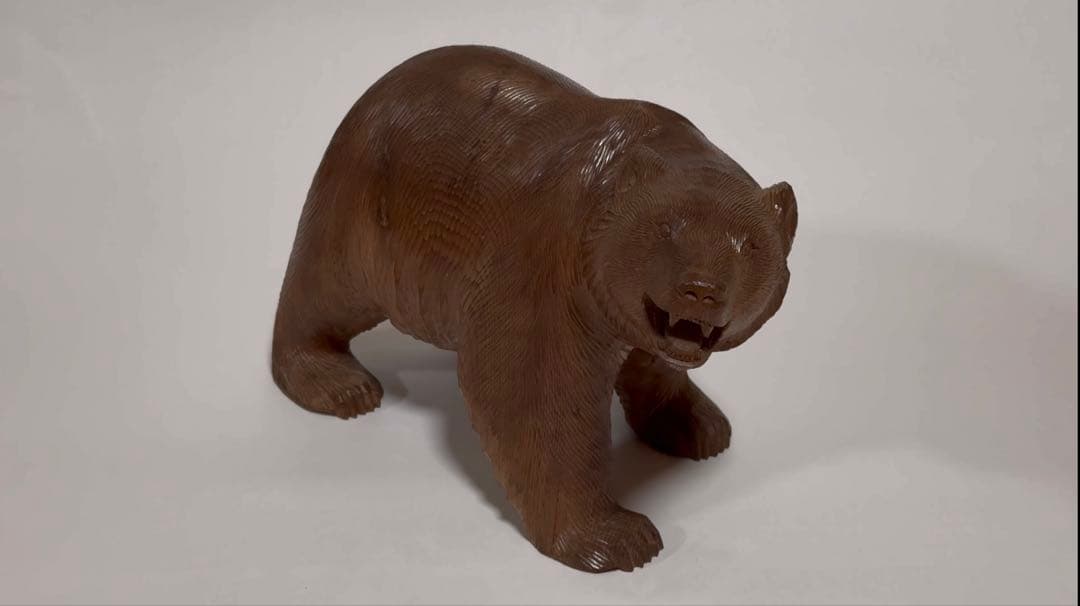 木彫り熊　八雲　2体セット【茂木多喜治作・加藤貞夫作】