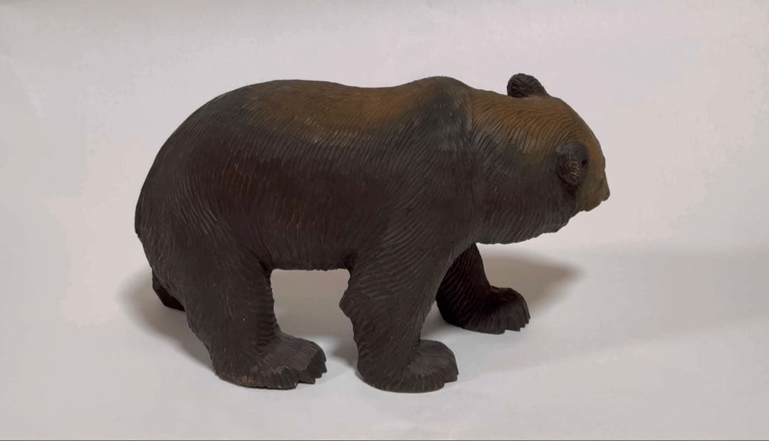 木彫り熊　八雲　2体セット【茂木多喜治作・加藤貞夫作】