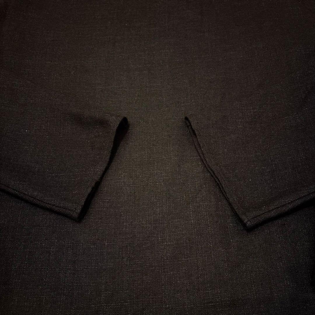 ミカコナカムラ　カシミヤ　リネン　ハイネックチュニック　ブラック　日本製