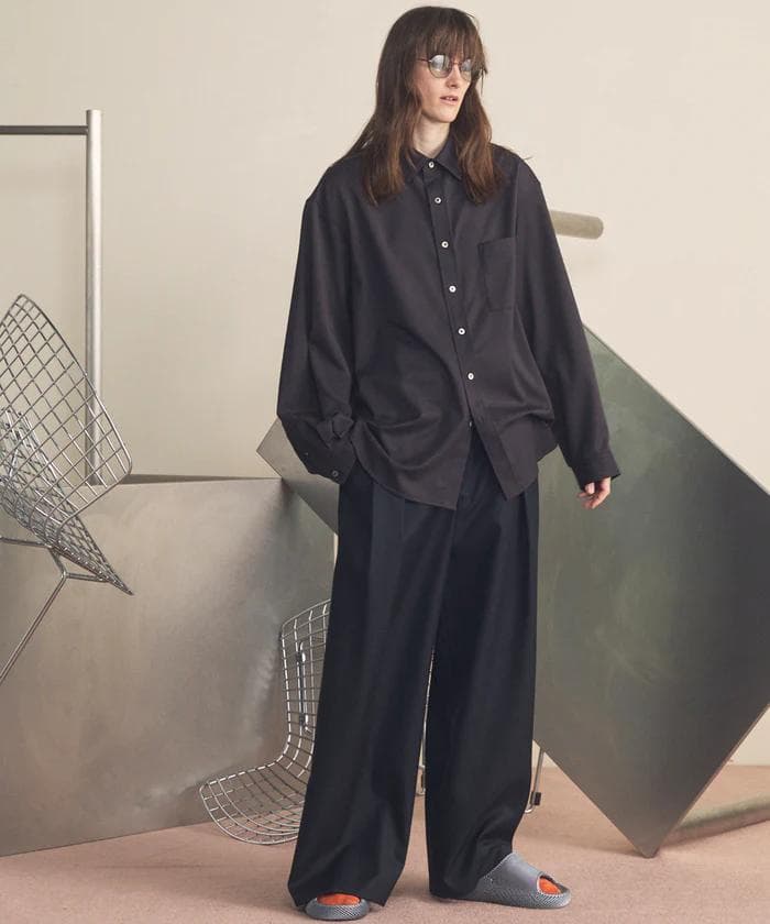 美品 4 Colors Chambray Washable Wool Baggy