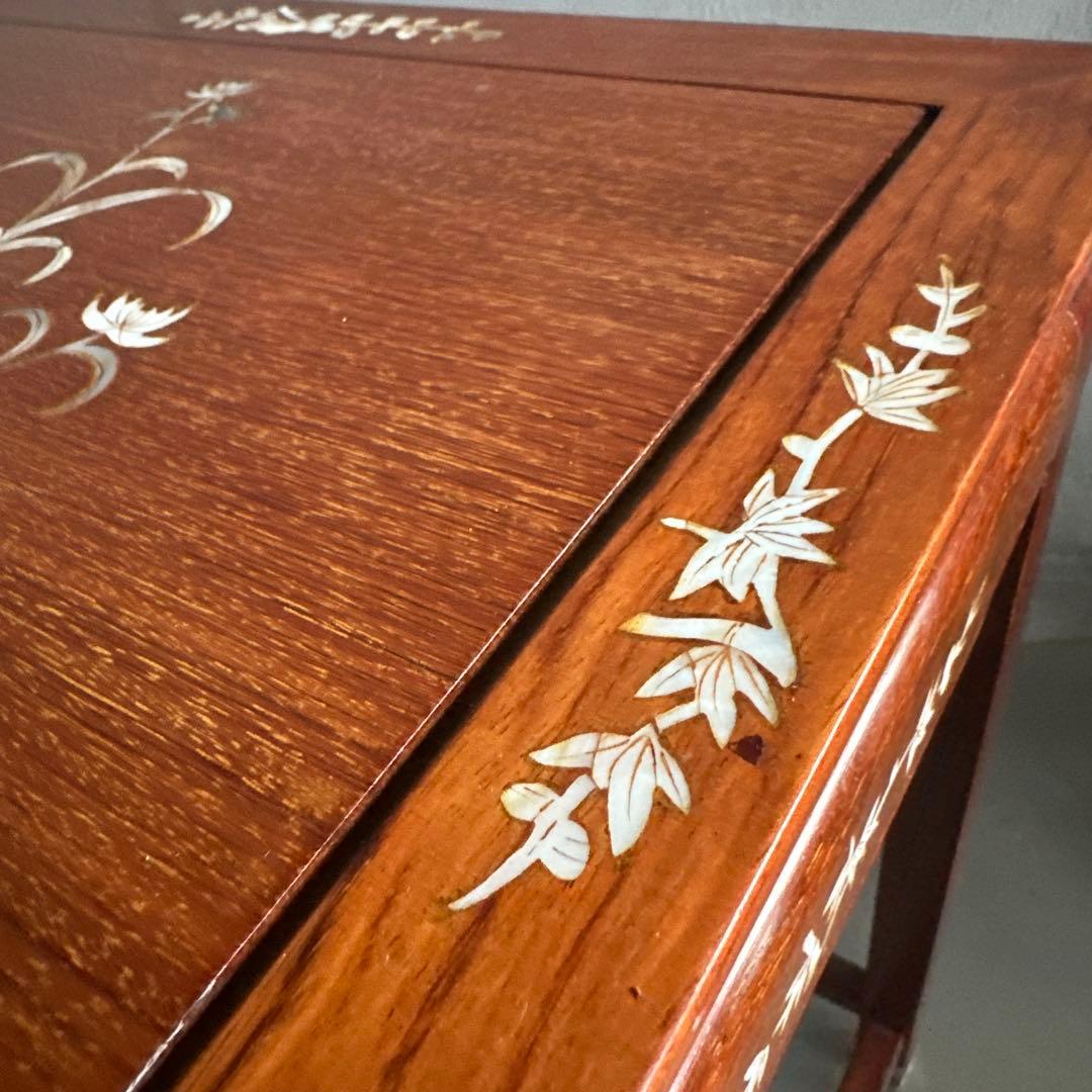 瞬間的お値下げ❣️木製サイドテーブル 貝殻装飾