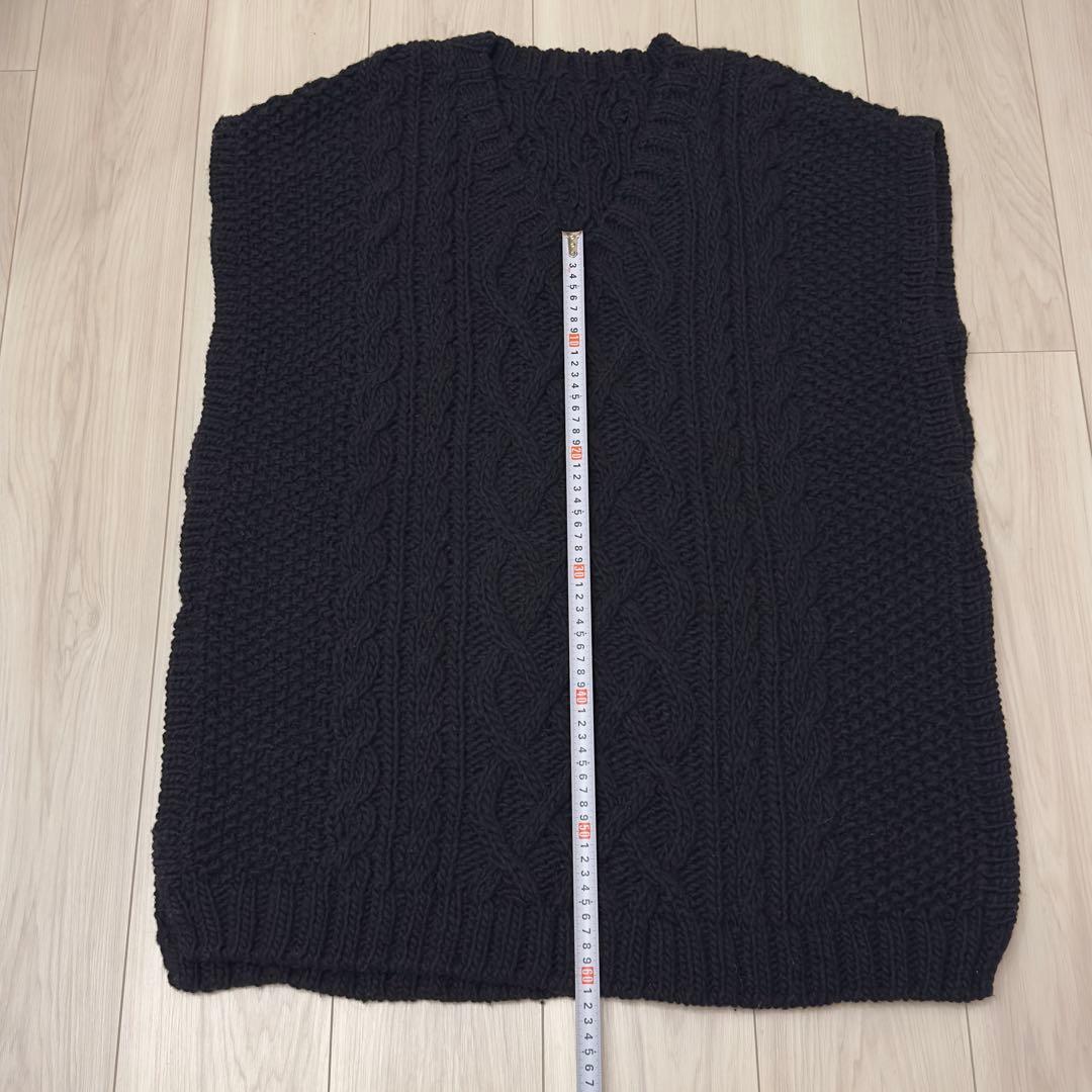 【nest Robe / ネストローブ】 ペルーハンドニットベスト　ブラック