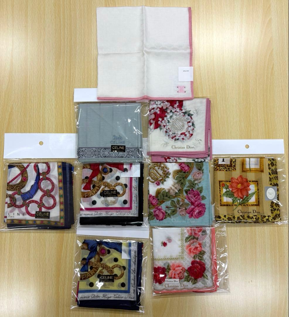 未使用✨️ハイブランド ハンカチ ディオール CELINE 9枚セット ヒョウ柄