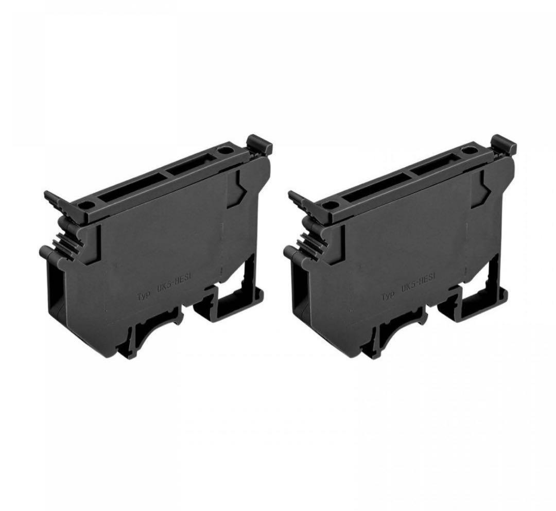 マウントヒューズホルダー 端子台 ネジ式 ブラック UK5 2個