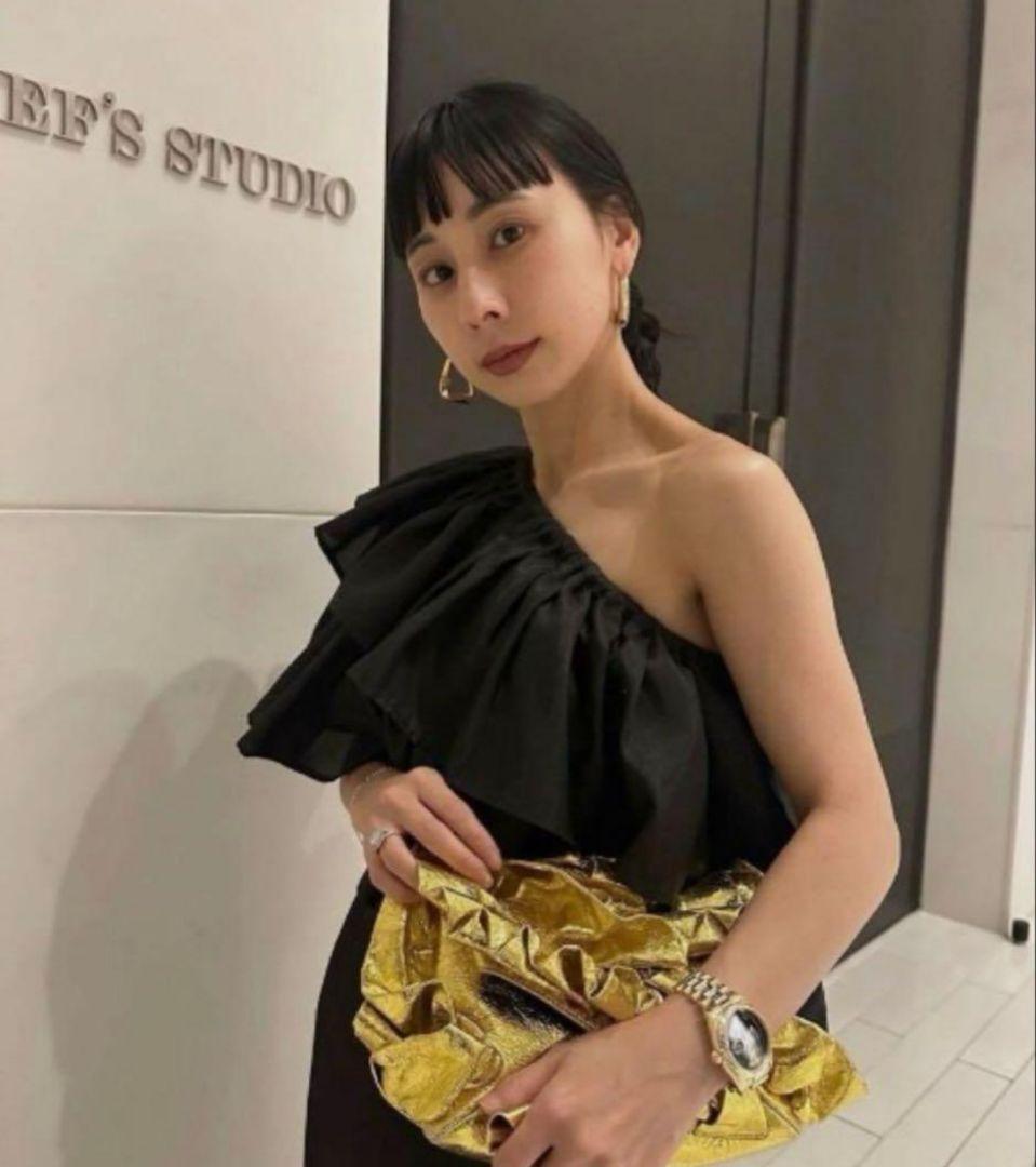 美品✨️アメリ　 LUSTER TIERED LAYERED DRESS 　黒