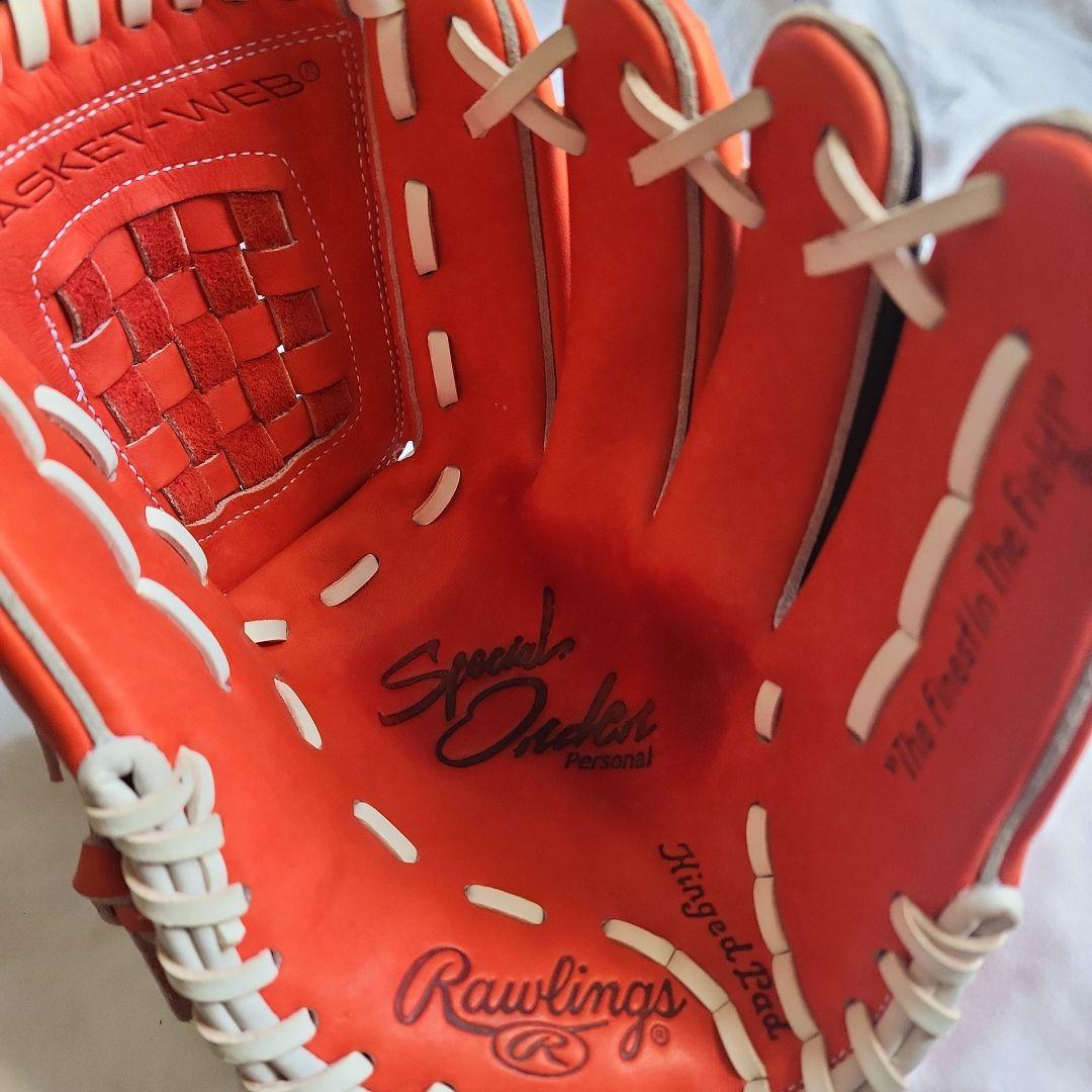 Rawlings 硬式野球グローブ ✨投手用オーダー✨オレンジ/ブラック