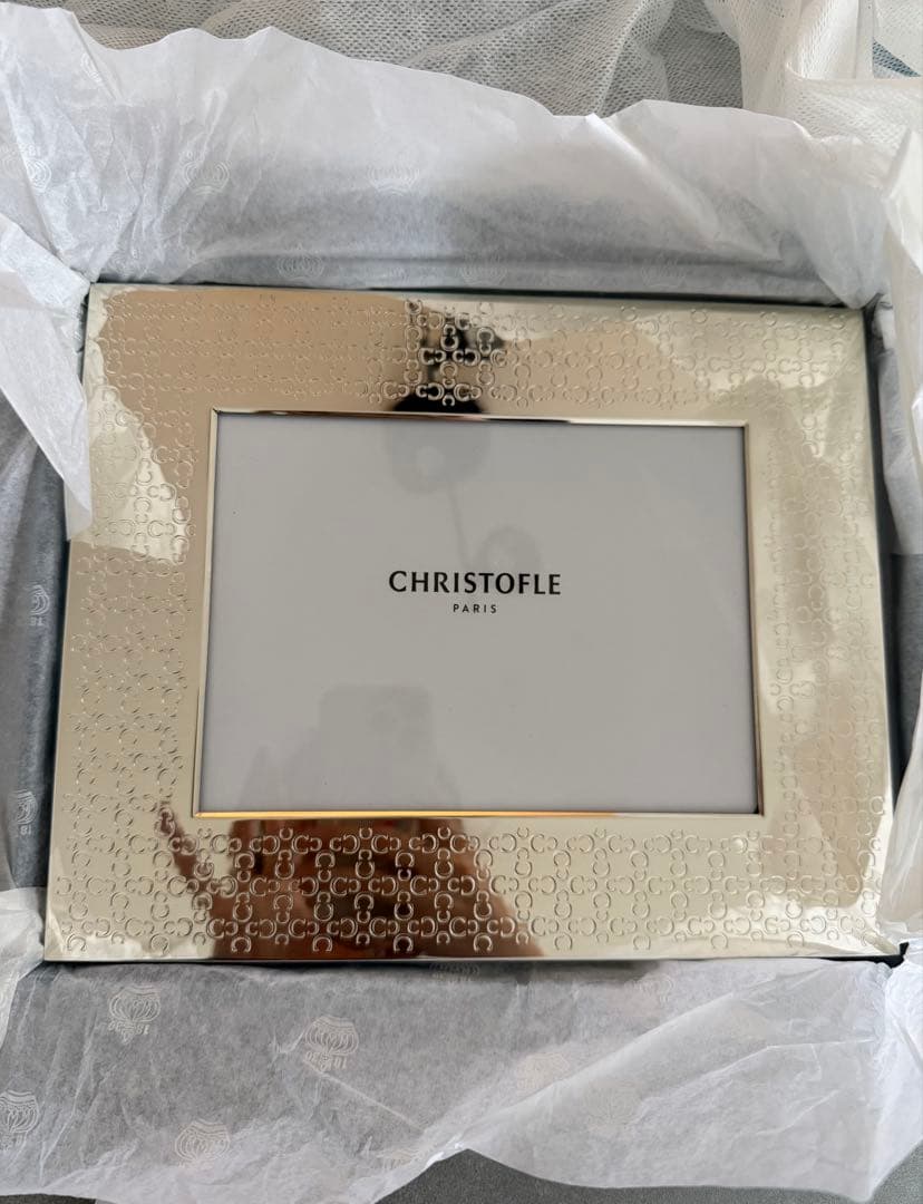 【新品】クリストフル シルバー 写真立て 約22x27cm