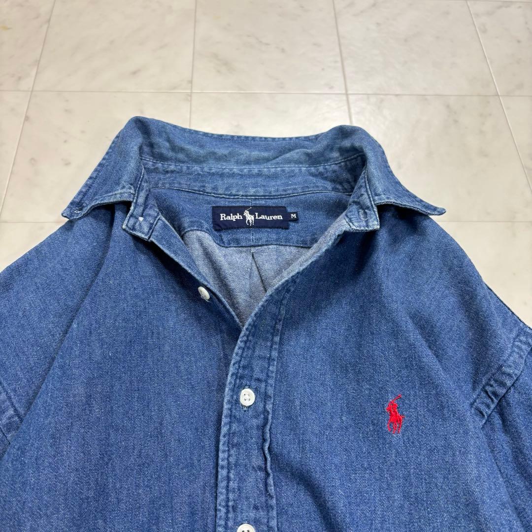 Mirka です★デニムシャツ オーバーサイズ チュニック ポニー刺繍