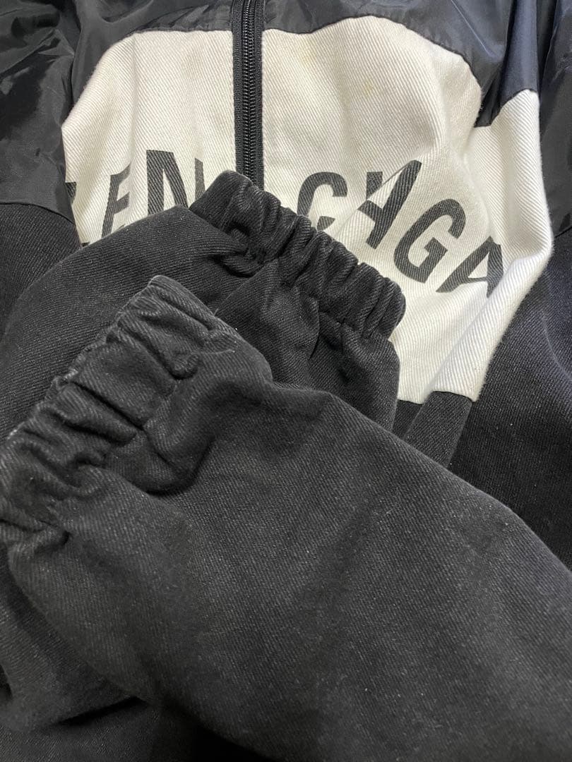 BALENCIAGA ジャケット デニム切り替えナイロン