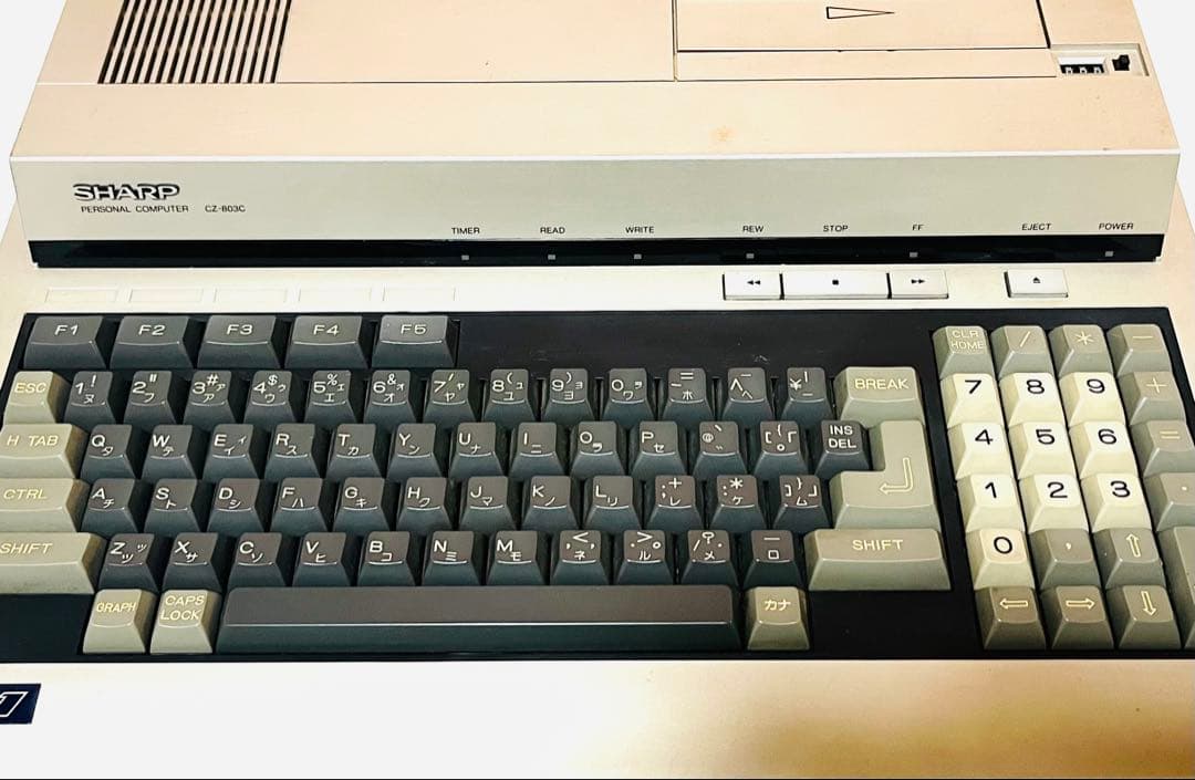 (データレコーダー不良ジャンク品）SHARP パソコンテレビX1 CZ-803C