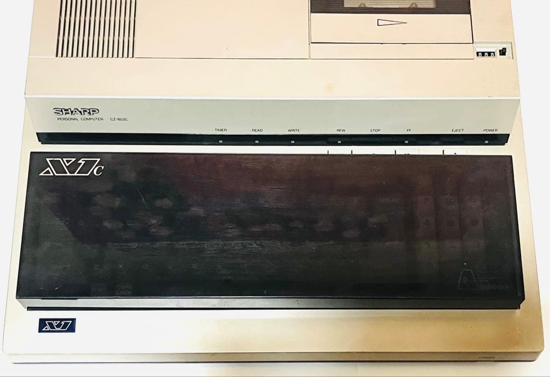 (データレコーダー不良ジャンク品）SHARP パソコンテレビX1 CZ-803C