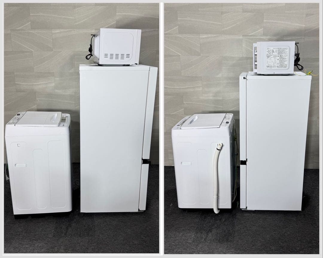 生活家電3点セット 冷蔵庫 洗濯機 電子 レンジ 単身用 格安 d5195