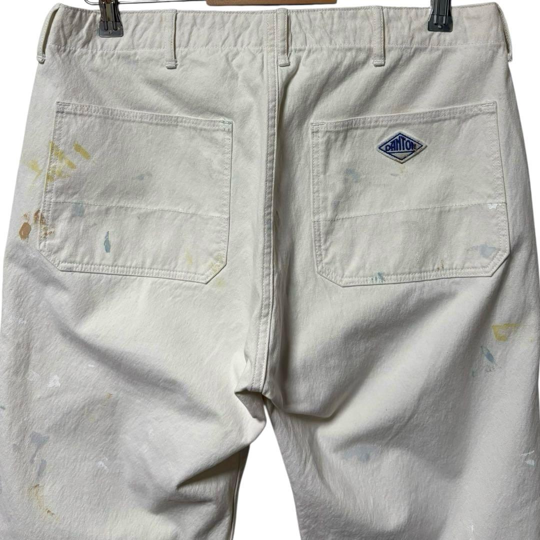DANTON ベイカーパンツ 白 ライトキャンバス ペイント ペンキ 一点物