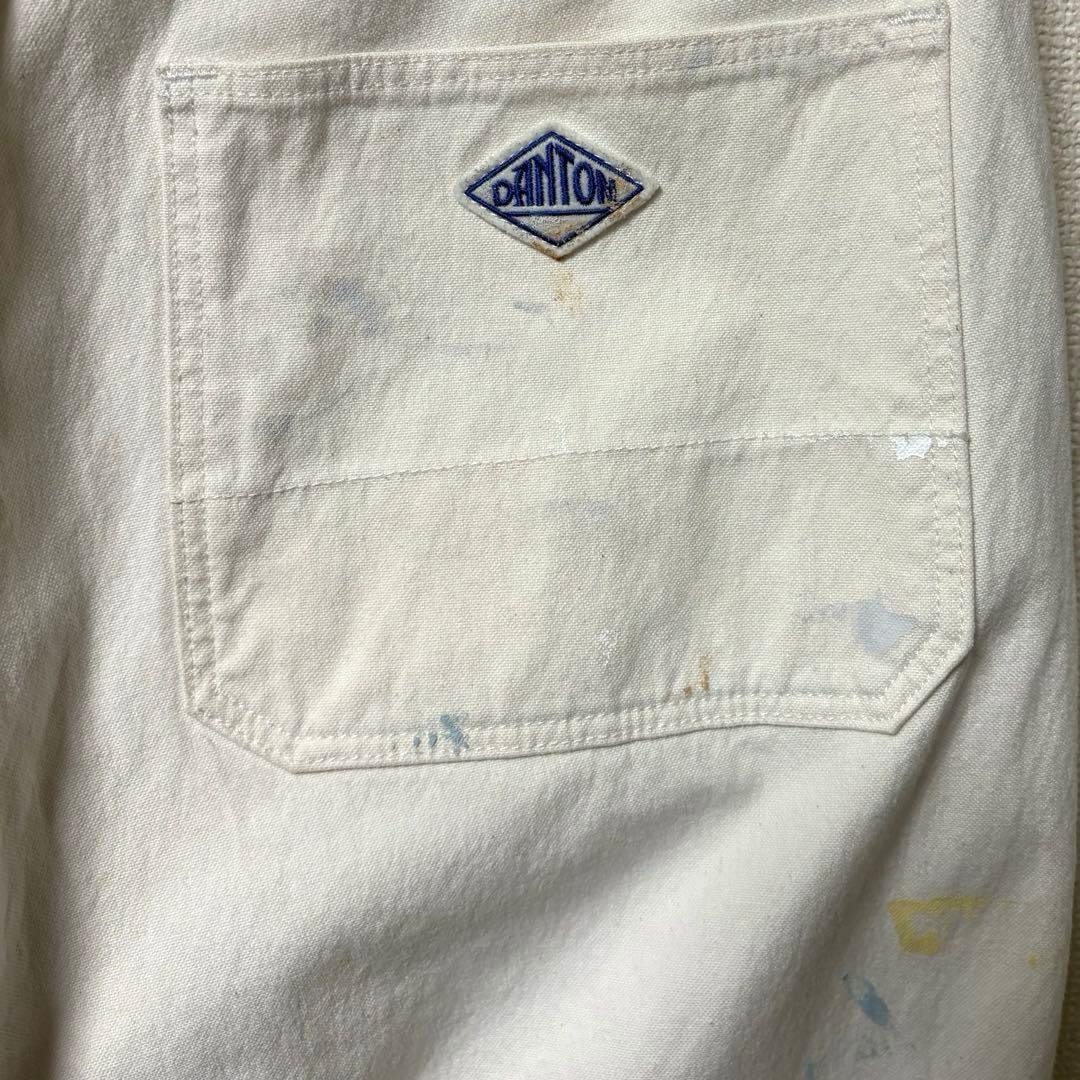 DANTON ベイカーパンツ 白 ライトキャンバス ペイント ペンキ 一点物
