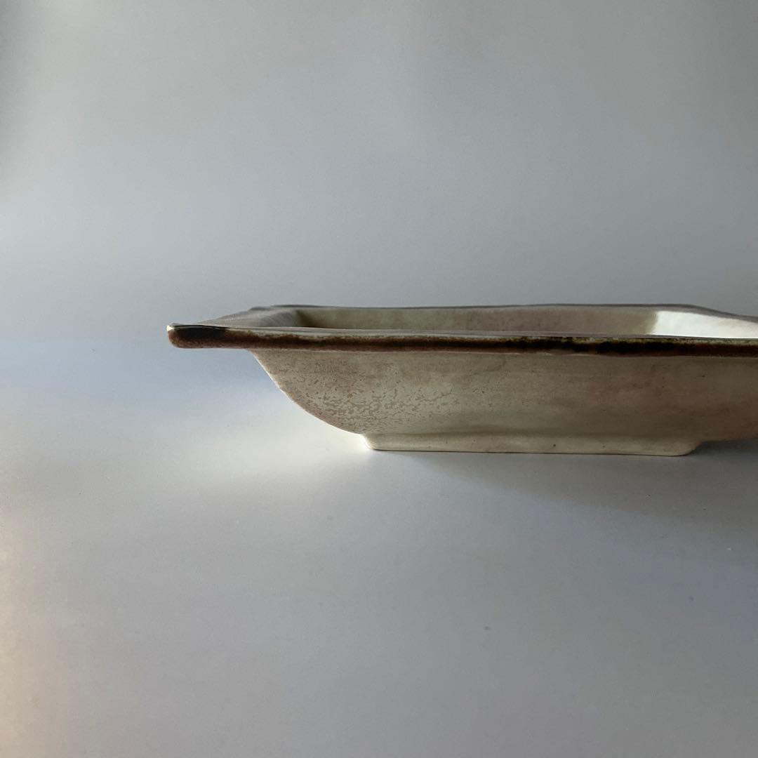 李朝 大皿 角皿 鉄砂文様 飾り皿