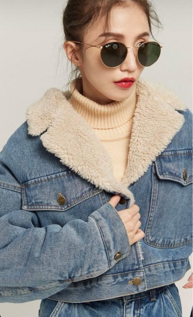 Tnewties　犬の鳴き声なびっくり　デニムジャケット　L