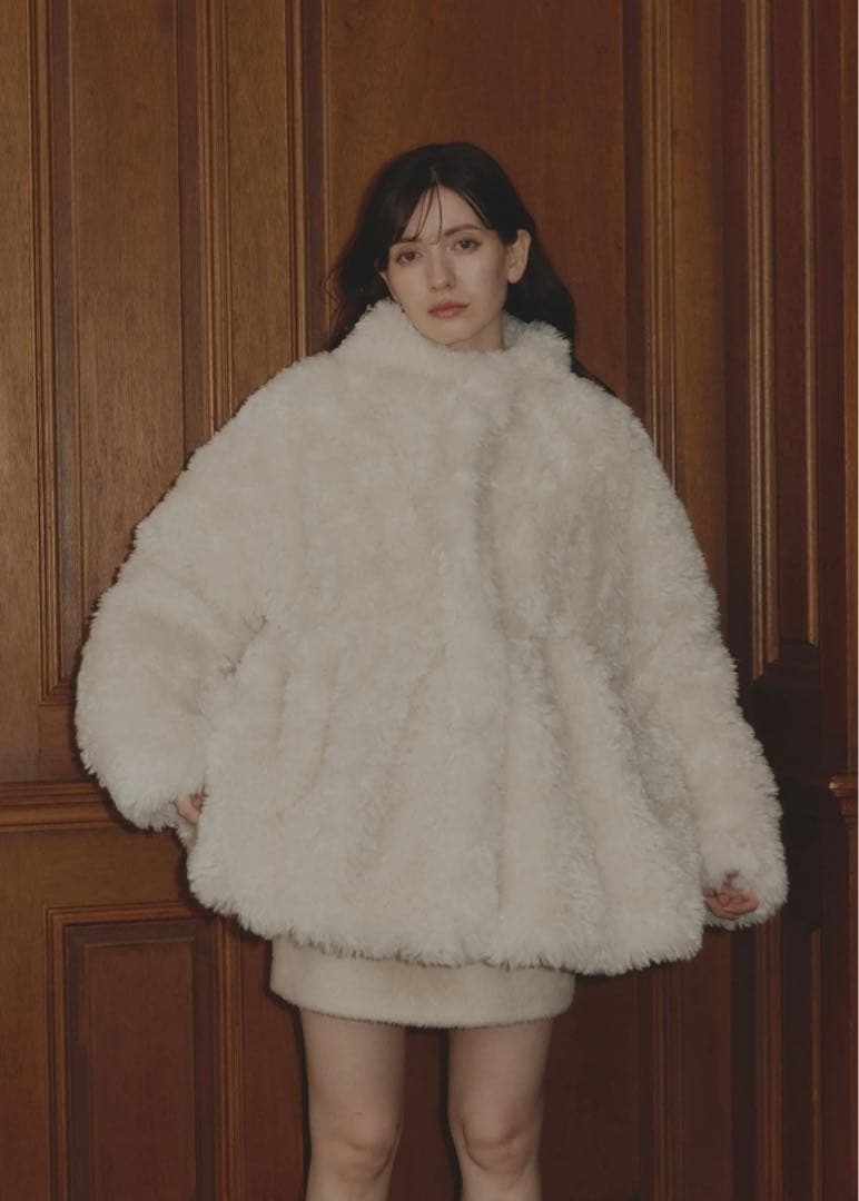 ジャケット・アウター NOTREemor wave silhouette fluffy coat