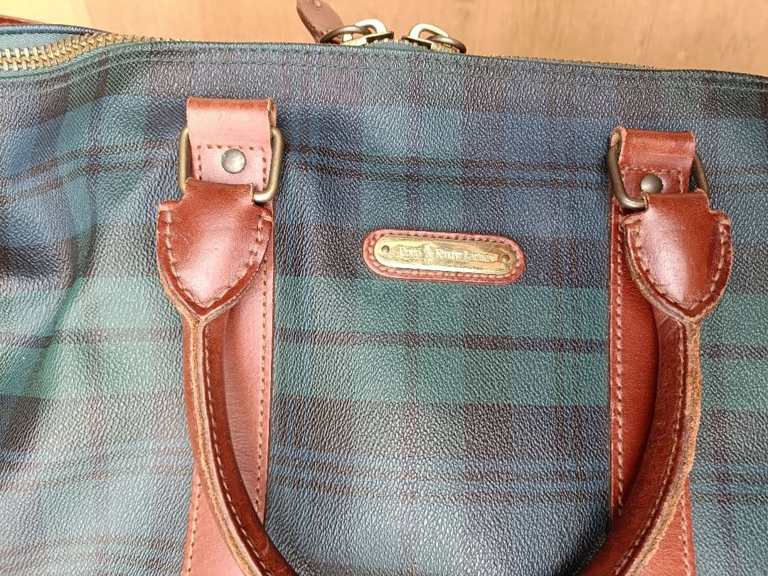 POLO RALPH LAURENタータンチェック ボストンバッグ 大容量