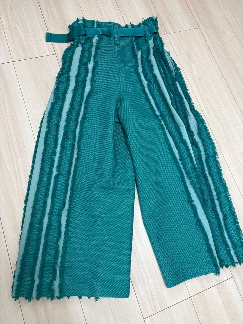 イッセイミヤケ　フリンジ　ワイドパンツ　2