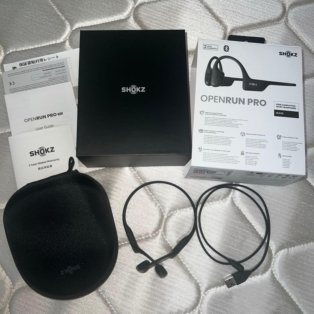 Shokz OpenRun Pro 骨伝導イヤホン ブラック S810