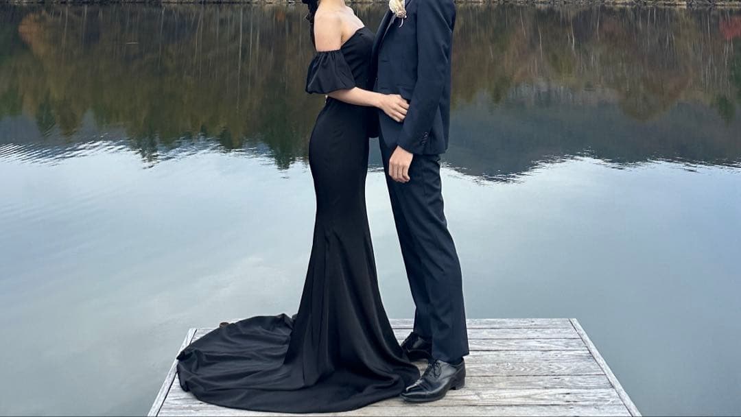 【お値下げ中】ドレスプロダクション　マーメイドドレス　ブラック　S