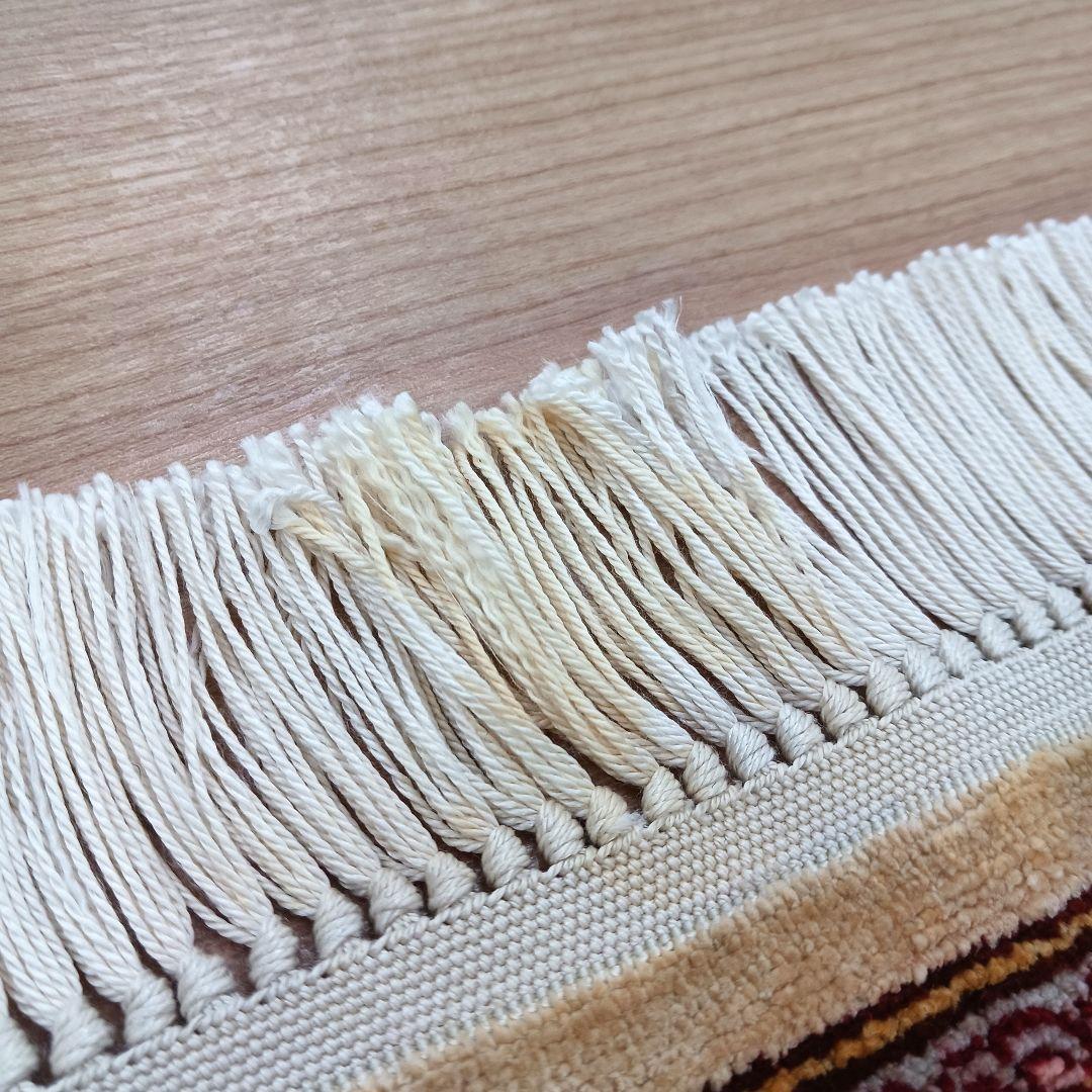 Y3183 高級ペルシャ絨毯 イラン シルク100% 手織り64万ノット