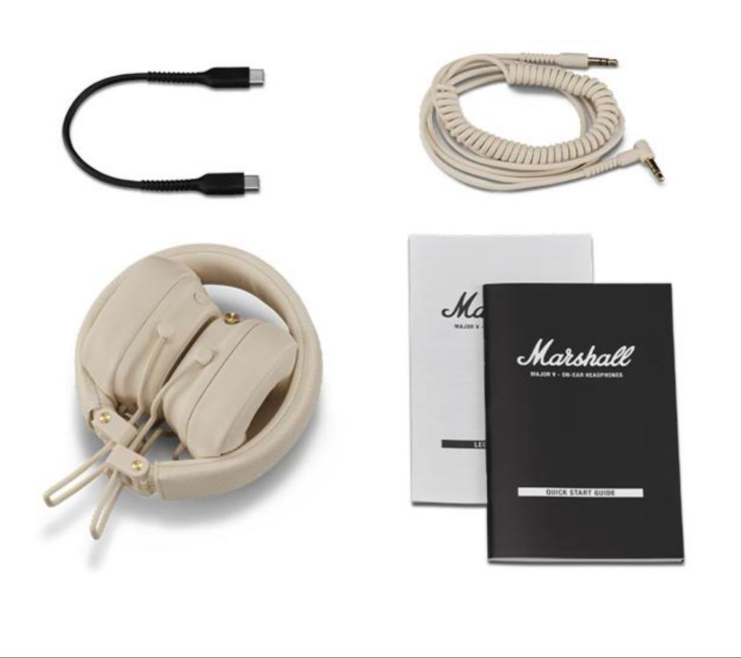Marshall ワイヤレスオンイヤーヘッドホン Major V クリーム