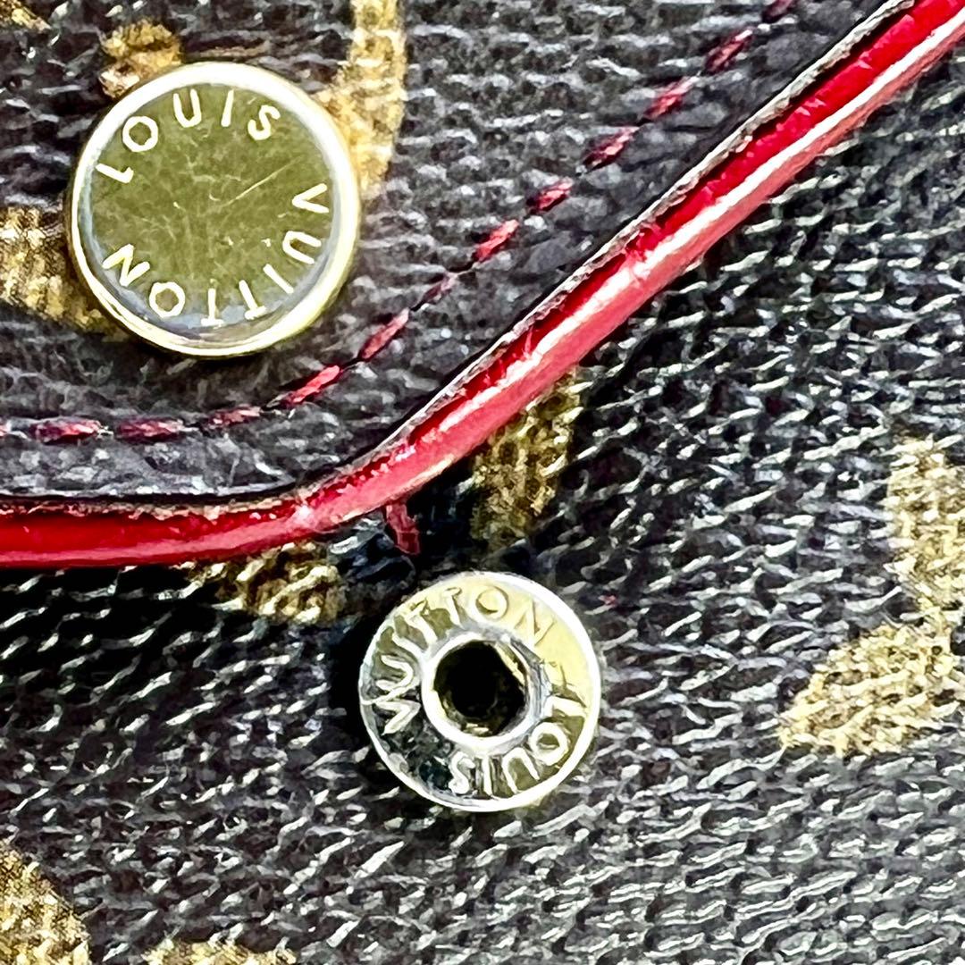 ルイヴィトン レティーロ モノグラム 新型ポルトフォイユサラ レッド