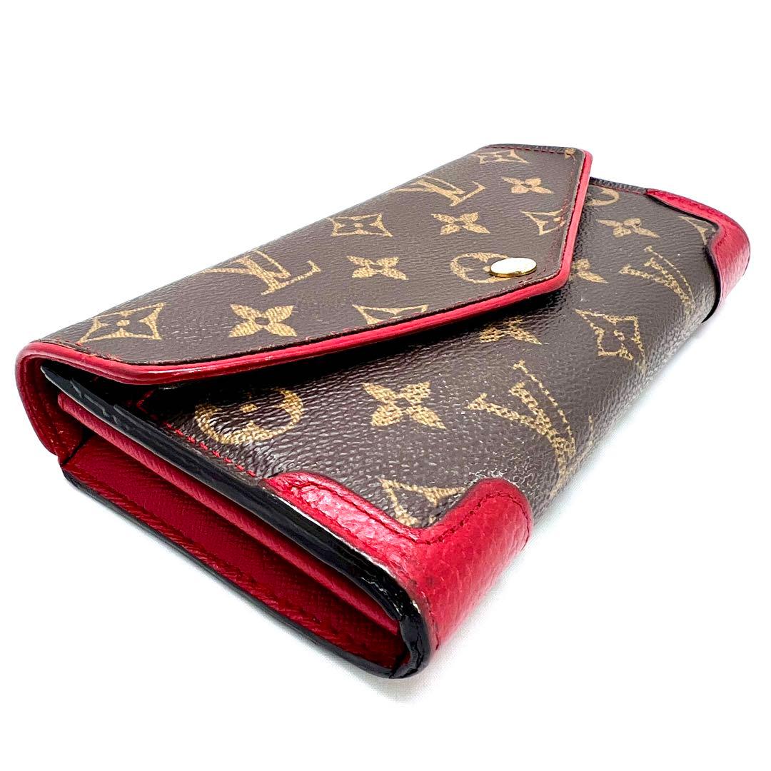 ルイヴィトン レティーロ モノグラム 新型ポルトフォイユサラ レッド