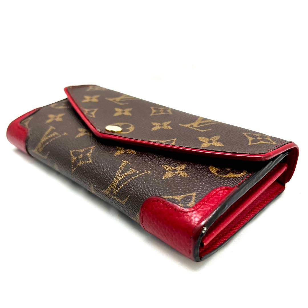 ルイヴィトン レティーロ モノグラム 新型ポルトフォイユサラ レッド